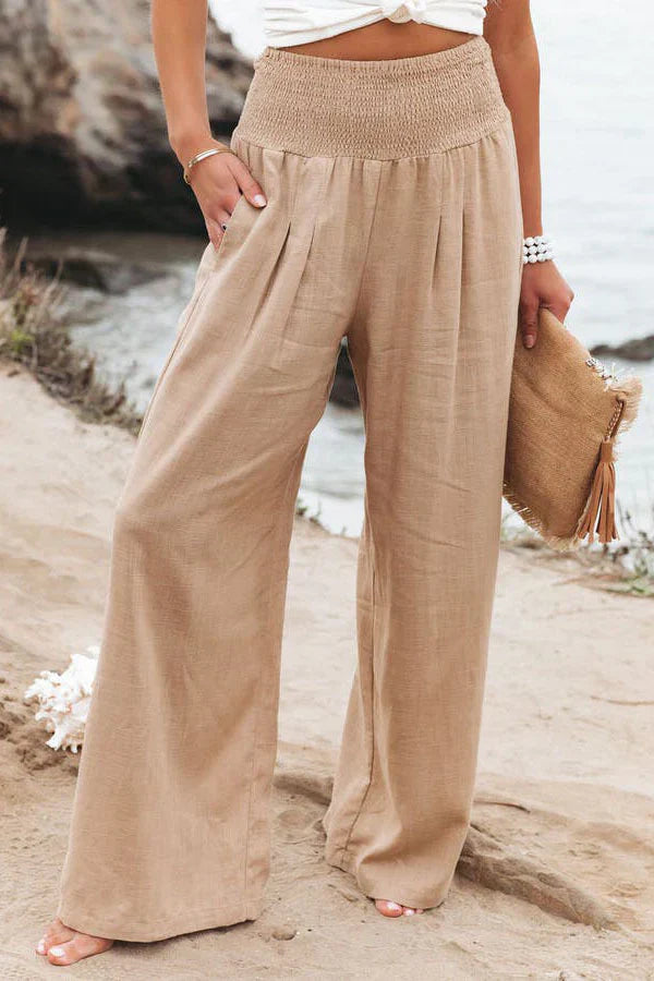 Stylish Alexandra - Pantalon en coton et lin pour le confort et l'élégance