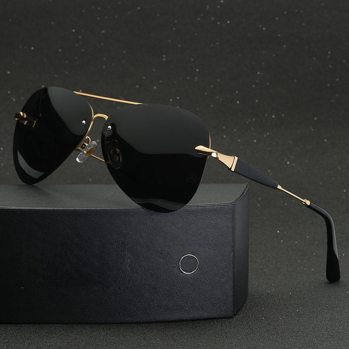 Alec - Lunettes de soleil aviateur polarisantes noires pour l'homme moderne