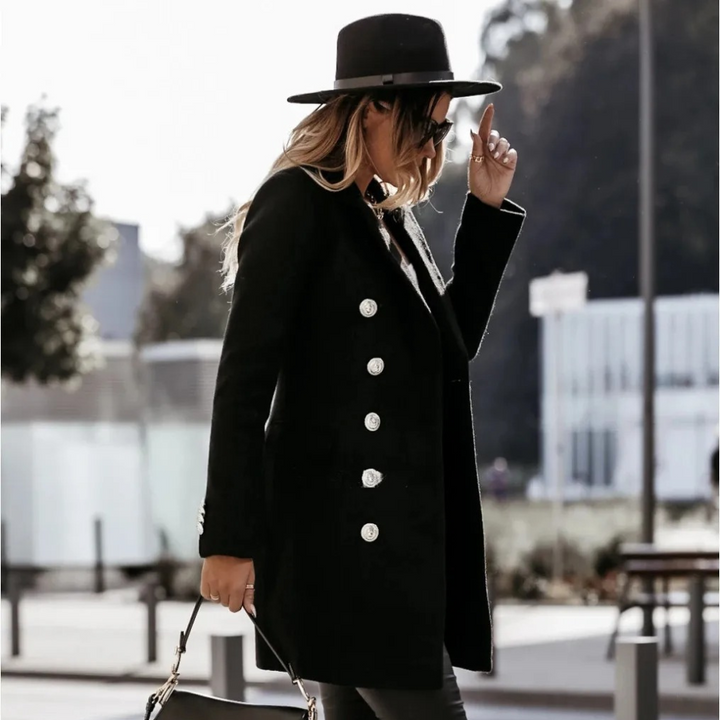 Blazer moderne à double boutonnage pour femmes - HENNA Stylish Elegance