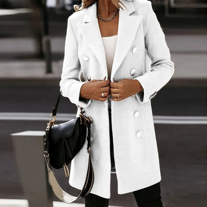 Blazer moderne à double boutonnage pour femmes - HENNA Stylish Elegance