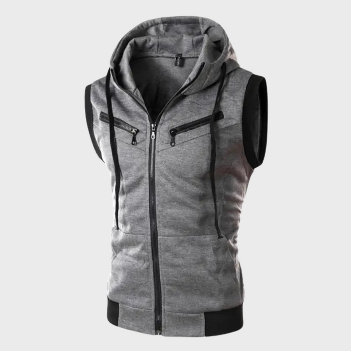 Launo - Gilet sans manches à capuche