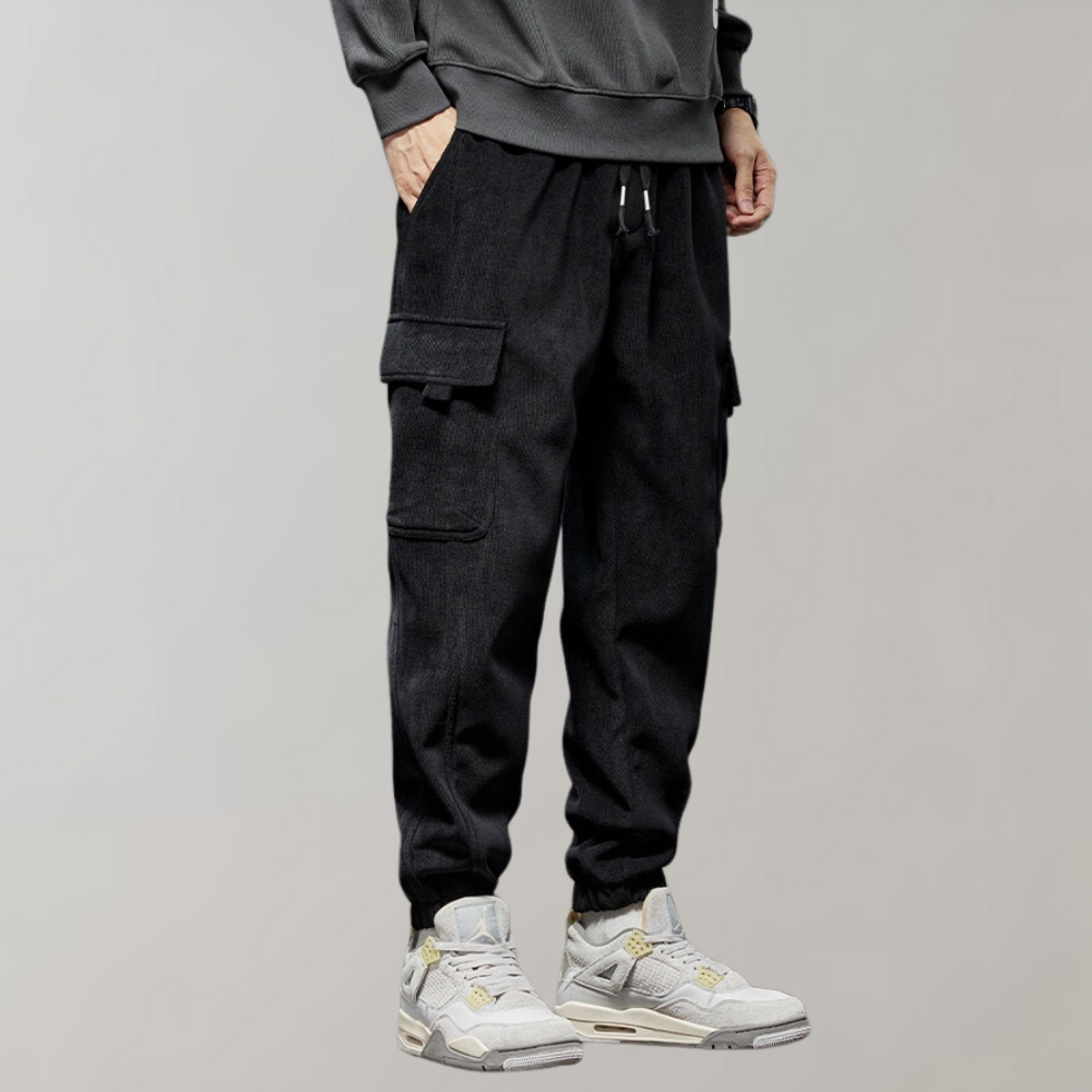 Osvald - Pantalon cargo décontracté en velours côtelé pour l'homme moderne