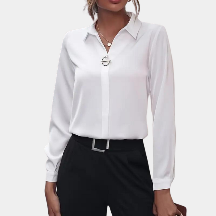 Sienna - Chemisier solide et élégant pour femmes pour un look sophistiqué