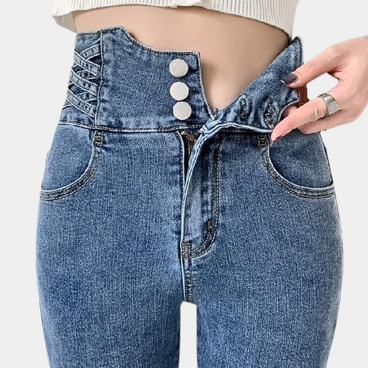 Jeans taille haute élégants pour femmes