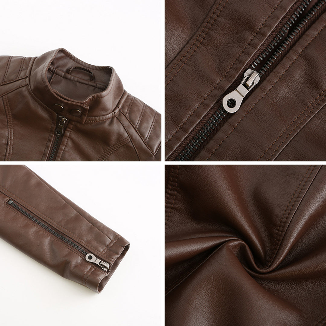 ANDRIJANA - Veste en cuir élégante pour un look intemporel