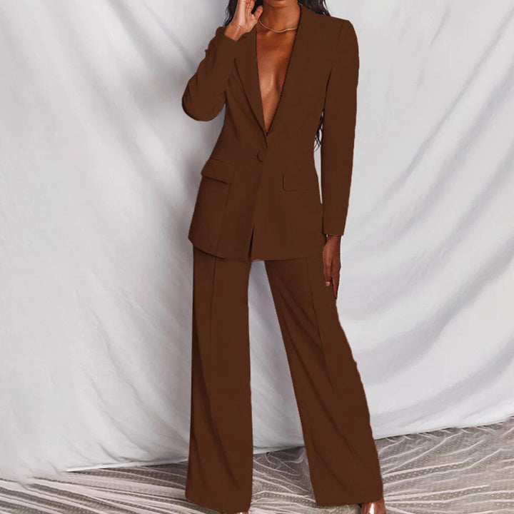 JOLIENE - Ensemble blazer et pantalon sophistiqué pour un look chic