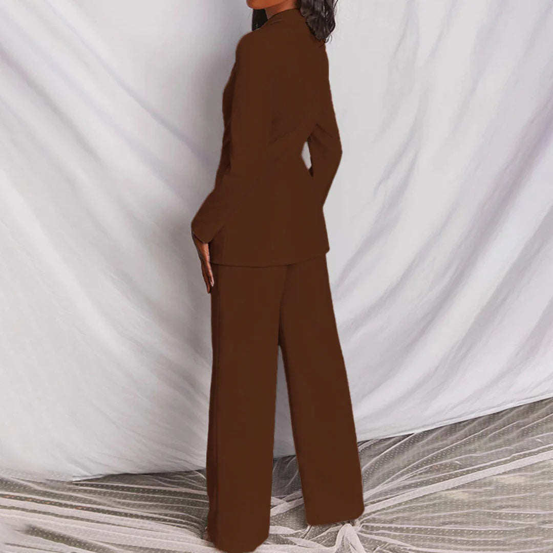 JOLIENE - Ensemble blazer et pantalon sophistiqué pour un look chic