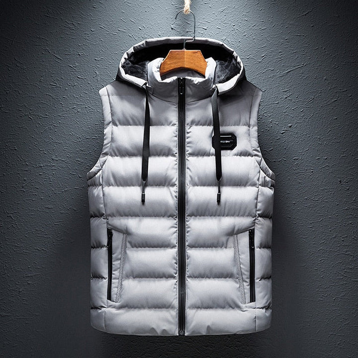 ETTORIO - Gilet à capuche long et élégant pour homme
