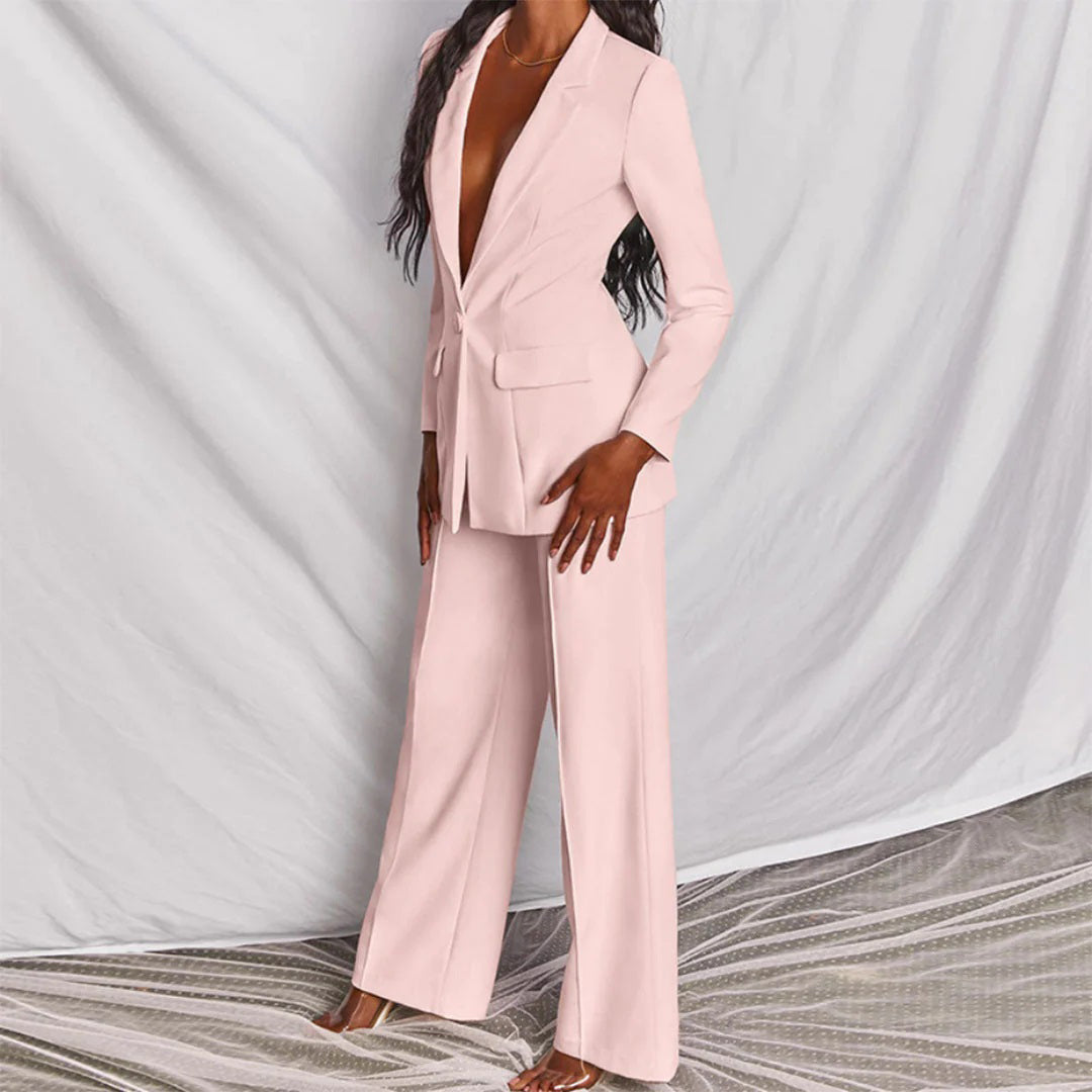 JOLIENE - Ensemble blazer et pantalon sophistiqué pour un look chic