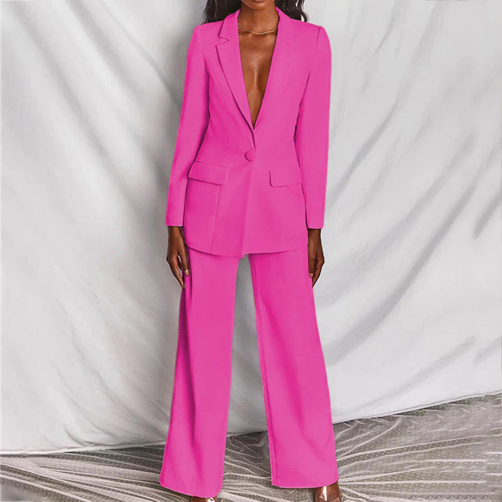 JOLIENE - Ensemble blazer et pantalon sophistiqué pour un look chic