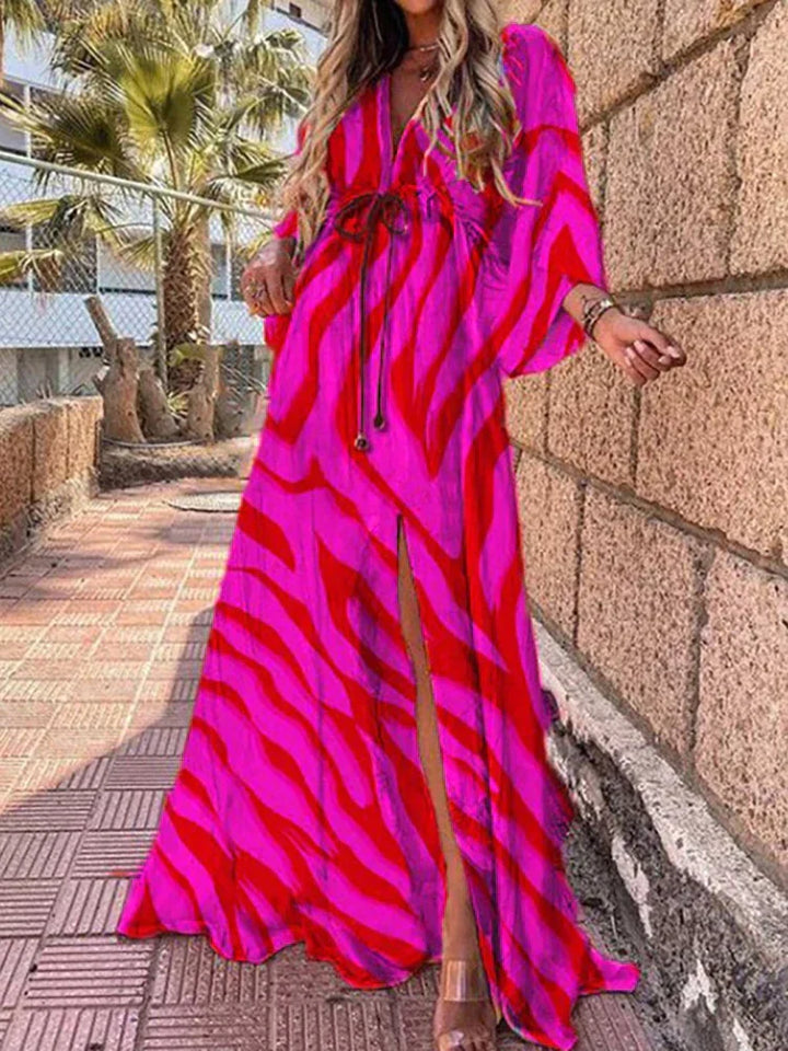 Eula - Robe de plage imprimée élégante pour un look estival chic