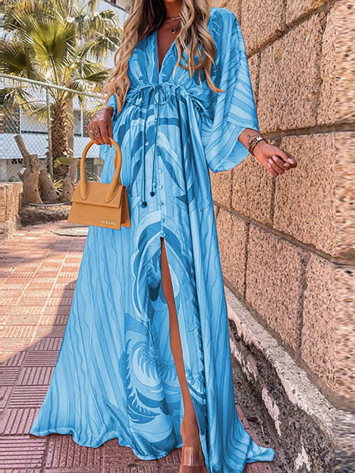 Eula - Robe de plage imprimée élégante pour un look estival chic