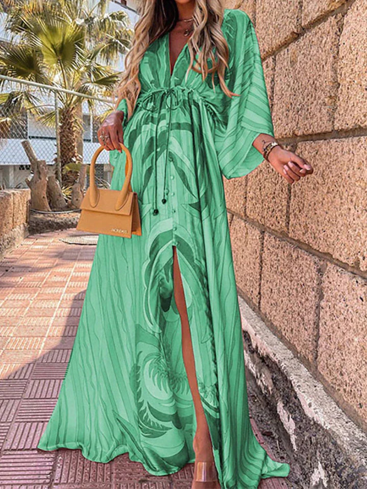 Eula - Robe de plage imprimée élégante pour un look estival chic