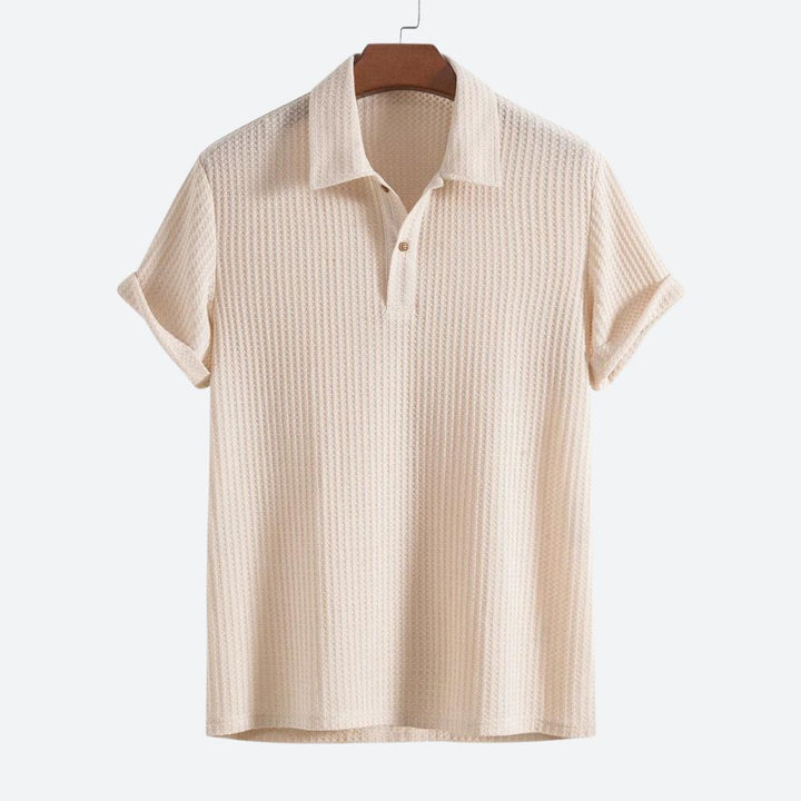 Polo gaufré stylisé avec design en strick - Shaun
