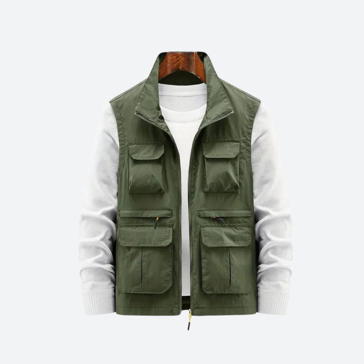 Gilet élégant pour hommes avec poches zippées pratiques - Sid