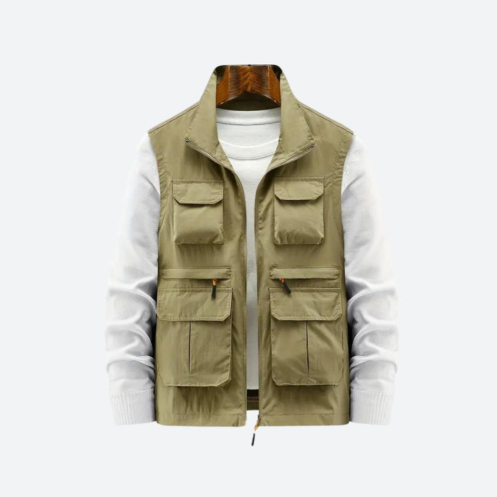 Gilet élégant pour hommes avec poches zippées pratiques - Sid