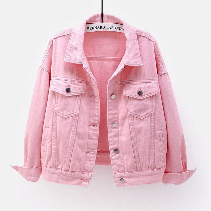 Aurelia - Veste en jean rose élégante et confortable pour femmes