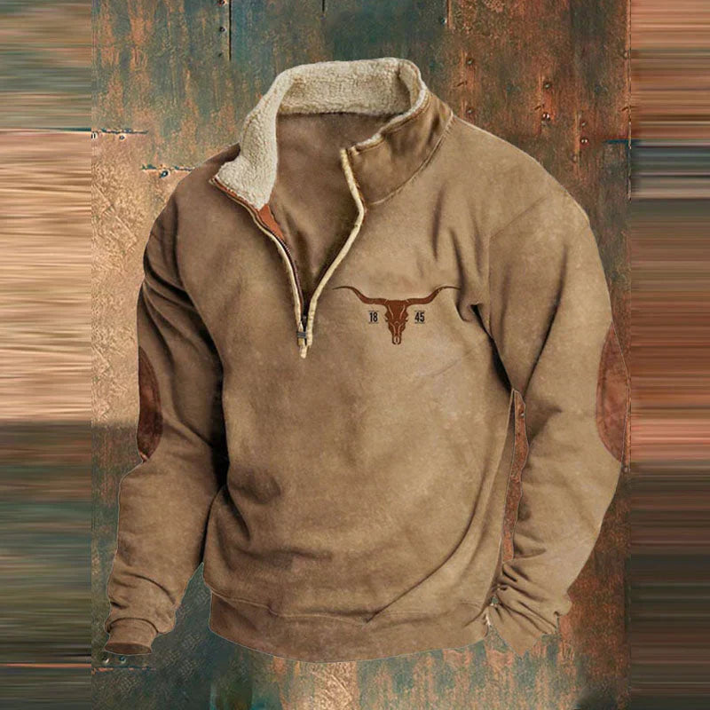 Michel™ - Sweat Élégant à Zip en Coton