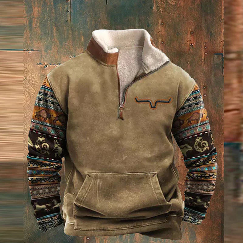 Michel™ - Sweat Élégant à Zip en Coton