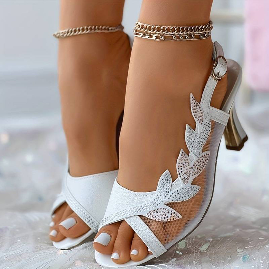 JOHANNA - Sandales élégantes à talons hauts pour femmes avec détails en maille de luxe