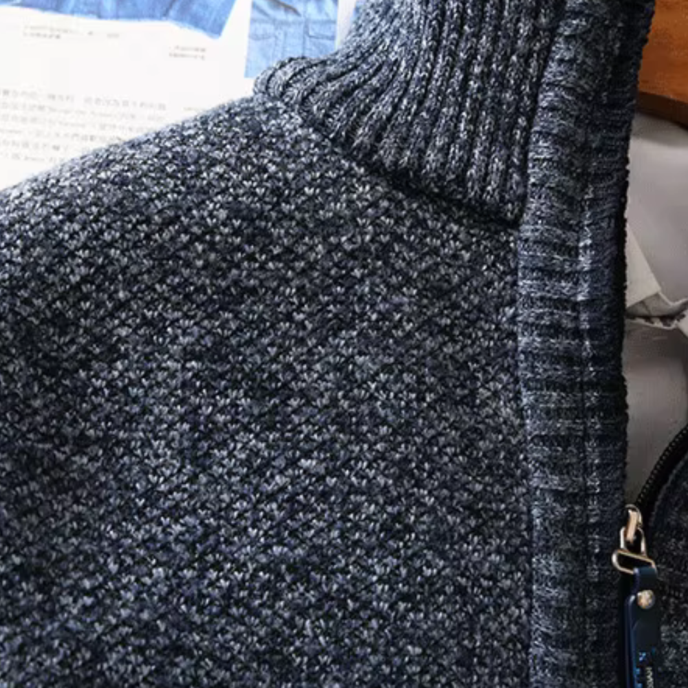 BRICE - Pull confortable pour hommes avec fermeture à glissière au niveau du cou