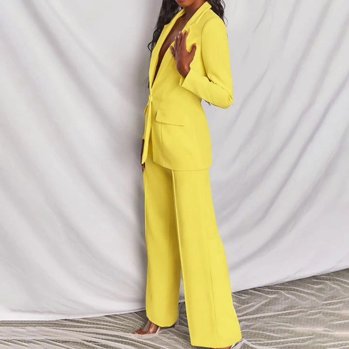 JOLIENE - Ensemble blazer et pantalon sophistiqué pour un look chic