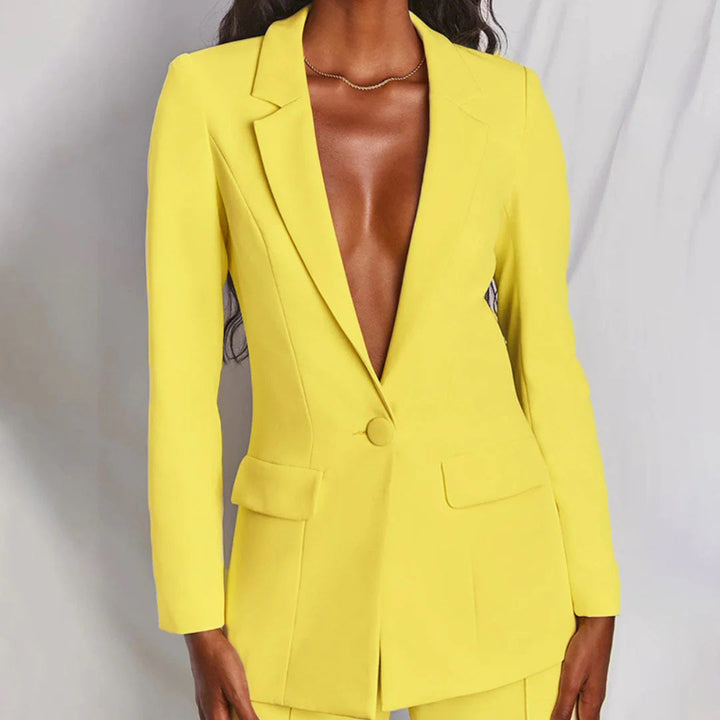 JOLIENE - Ensemble blazer et pantalon sophistiqué pour un look chic