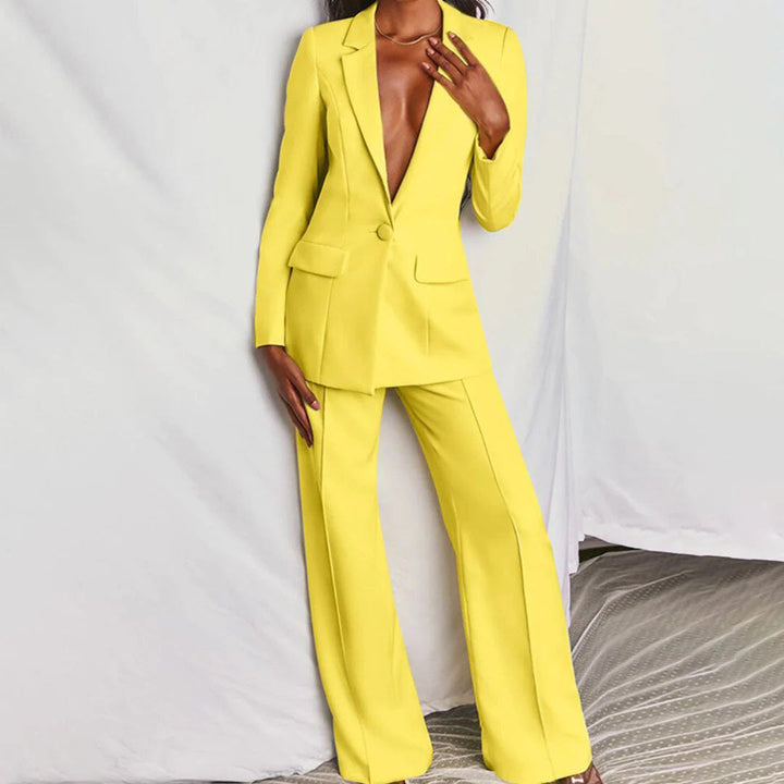 JOLIENE - Ensemble blazer et pantalon sophistiqué pour un look chic