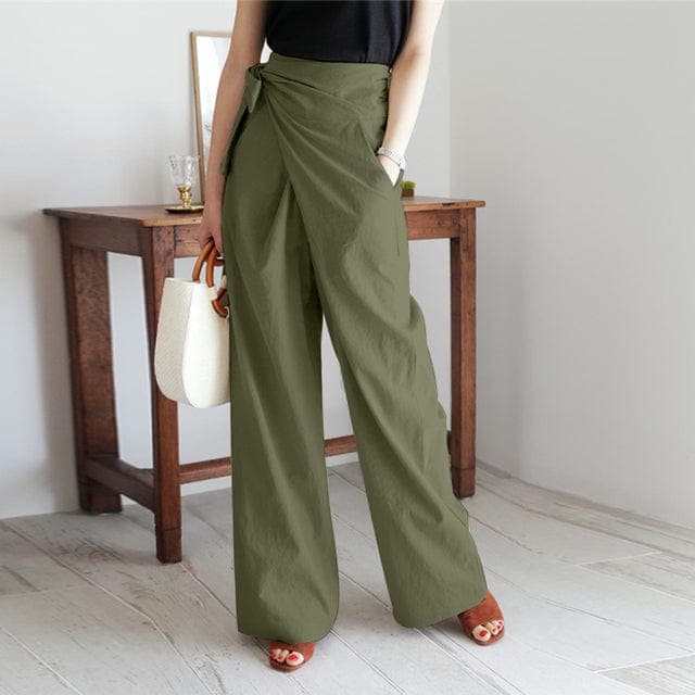 Elaine - Un pantalon enveloppant à taille haute pour un look chic
