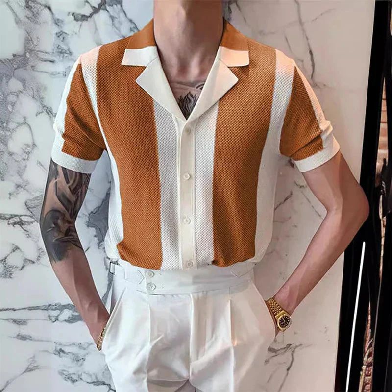 Chemise d'été en tricot, élégante et polyvalente - Hiske