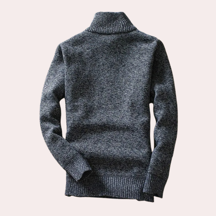 BRICE - Pull confortable pour hommes avec fermeture à glissière au niveau du cou